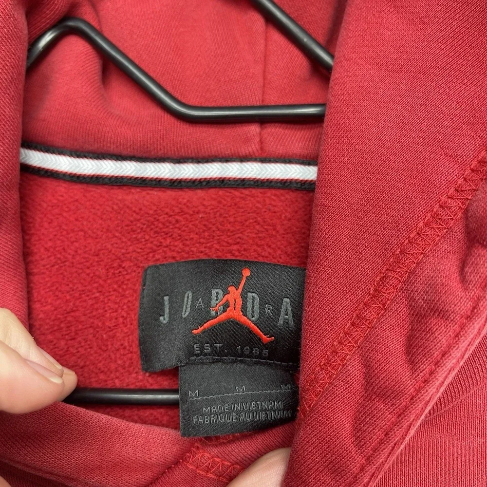 Air Jordan Hoodie Mens Medium Sweatshirt Sportswear Pullover Jumpman Y2K Red